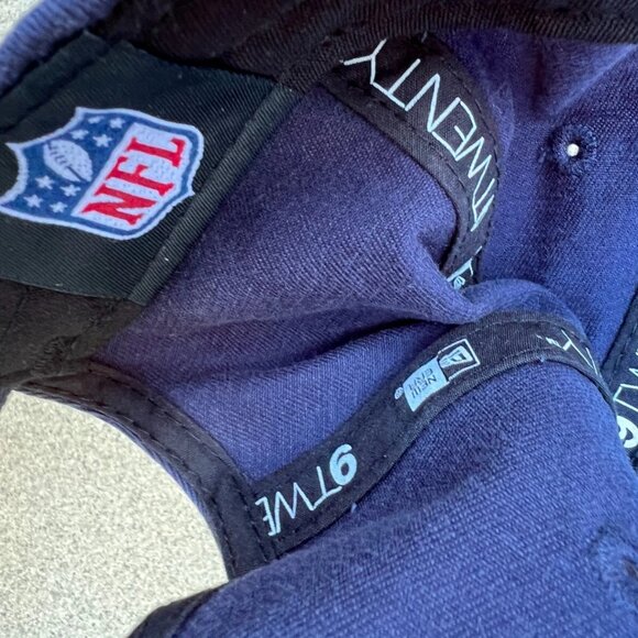 NEW ERA Chicago Bears Hat Men's Adjustable Cap Blue 9Twenty 100% Cotton NFL - Picture 2 of 7